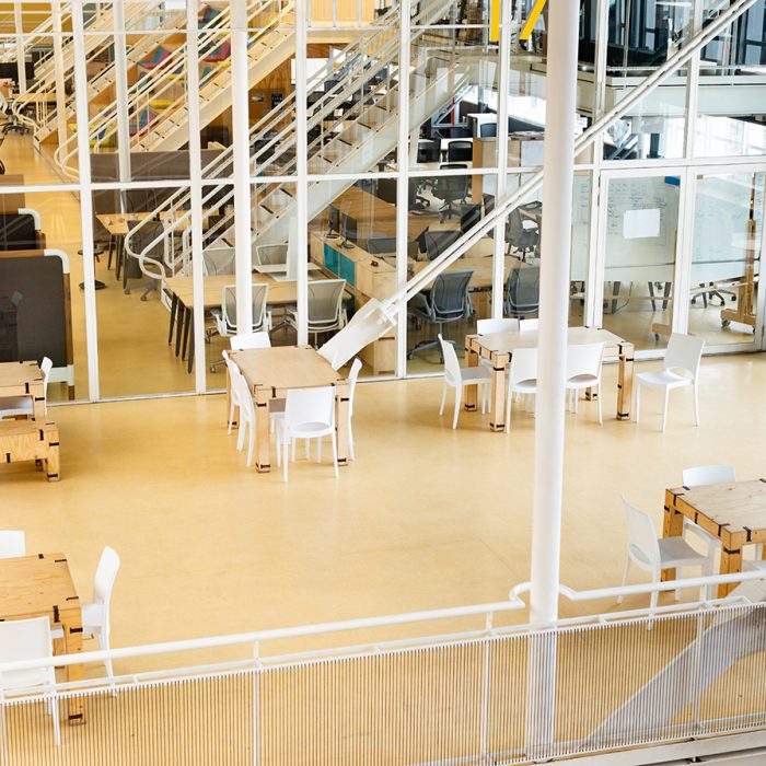 Interior of modern office lobby